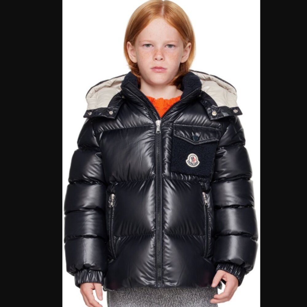 NWT Down-filled quilted black warm coat